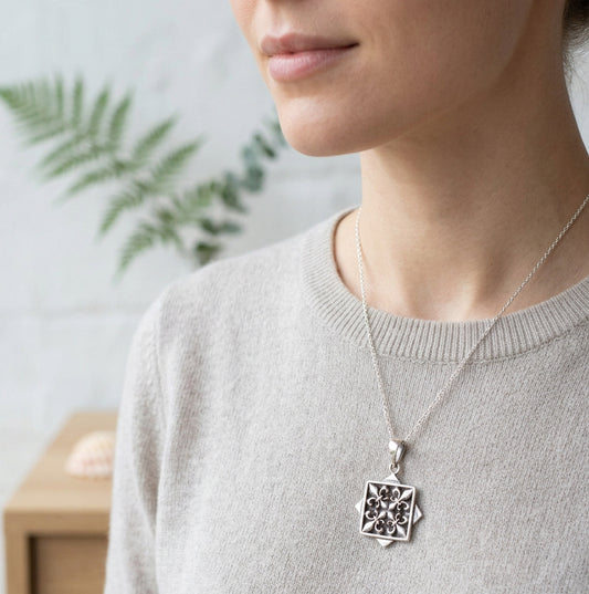 Elegant Fluer De Lis Necklace — view 2