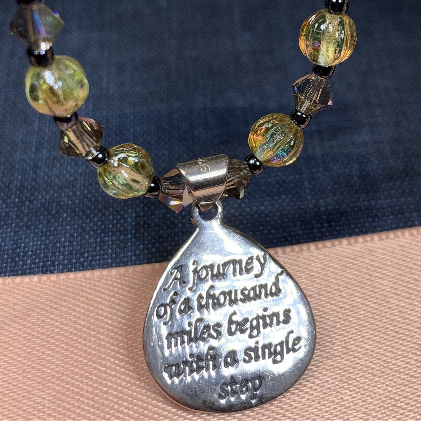 Inspirational Necklace, Motivational Jewelry, Crystal Jewelry, Recovery Jewelry, Sister Gift, Girlfriend Gift, Mom Gift, Yoga Jewelry