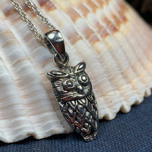 Load image into Gallery viewer, Owl Necklace, Bird Pendant, Nature Jewelry, Forest Jewelry, Pagan Jewelry, Mystical Jewelry, Gift for Her, Mom Gift, Wiccan Jewelry