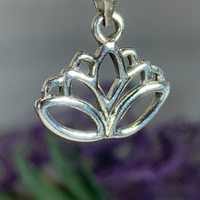 Load image into Gallery viewer, Lotus Necklace, Flower Jewelry, Yoga Necklace, Nature Jewelry, Mom Gift, Graduation Gift, Celtic Jewelry, Girlfriend Gift, Yoga Teacher Gift