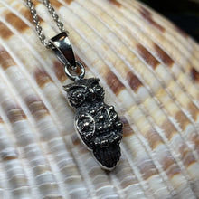 Load image into Gallery viewer, Owl Necklace, Bird Pendant, Nature Jewelry, Forest Jewelry, Pagan Jewelry, Mystical Jewelry, Gift for Her, Mom Gift, Wiccan Jewelry