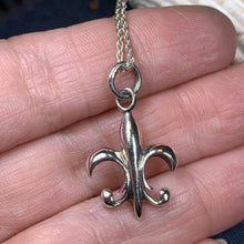 Load image into Gallery viewer, Fluer De Lis Necklace, French Necklace, Lily Jewelry, Wiccan Pendant, Anniversary Gift, Outlander Jewelry, Fluer De Lis Jewelry