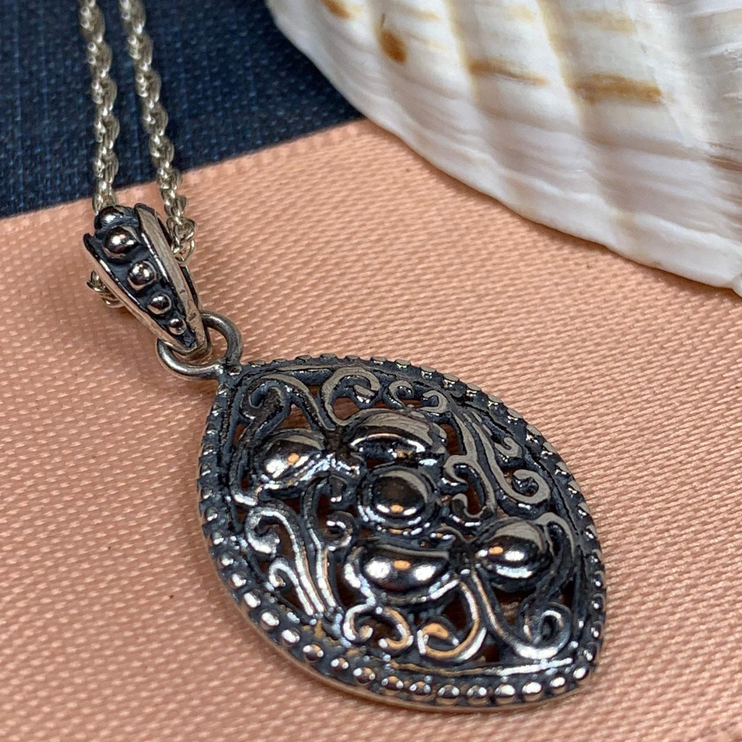 Victorian Celtic Knot Necklace — view 5