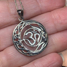 Load image into Gallery viewer, Om Necklace, Om Jewelry, Chakra Jewelry, Yoga Jewelry, Boho Jewelry, Inspirational Jewelry, Lotus Jewelry, Anniversary Gift, New Age Gift