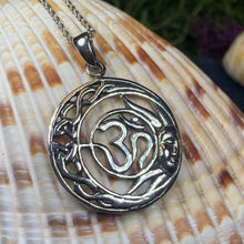 Load image into Gallery viewer, Om Necklace, Om Jewelry, Chakra Jewelry, Yoga Jewelry, Boho Jewelry, Inspirational Jewelry, Lotus Jewelry, Anniversary Gift, New Age Gift