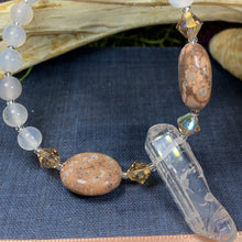 Load image into Gallery viewer, Celtic Crystal Necklace, Gemstone Jewelry, Beaded Jewelry, Teacher Gift, Sister Gift, Girlfriend Gift, Mom Gift, Wife Gift, Yoga Gift