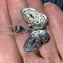 Load image into Gallery viewer, Butterfly Necklace, Celtic Jewelry, Celtic Knot Necklace, Irish Jewelry, Anniversary Gift, Nature Jewelry, Mom Gift, Insect Jewelry
