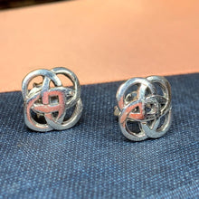 Load image into Gallery viewer, Celtic Knot Stud Earrings, Irish Jewelry, Celtic Jewelry, Anniversary Gift, Bridal Jewelry, Norse Jewelry, Yoga Jewelry, Wiccan Jewelry