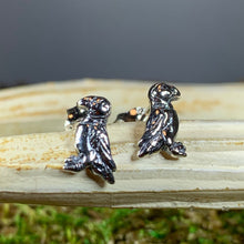Load image into Gallery viewer, Puffin Earrings, Scotland Jewelry, Bird Stud Earrings, Seashore Bird Jewelry, Cute Earrings, Scottish Jewelry, Puffin Jewelry, Post Earrings