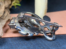 Load image into Gallery viewer, Thistle Brooch, Scotland Jewelry, Outlander Jewelry, Amethyst Brooch, Thistle Jewelry, Scottish Jewelry, Celtic Brooch, Rose Brooch