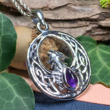 Load image into Gallery viewer, Phoenix Necklace, Celtic Jewelry, Bird Pendant, Firebird Jewelry, Silver Inspirational Gift, Pagan Jewelry, Viking Jewelry, Gothic Jewelry,
