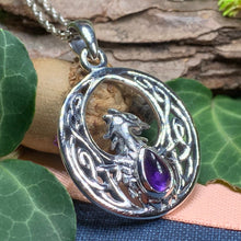 Load image into Gallery viewer, Phoenix Necklace, Celtic Jewelry, Bird Pendant, Firebird Jewelry, Silver Inspirational Gift, Pagan Jewelry, Viking Jewelry, Gothic Jewelry,