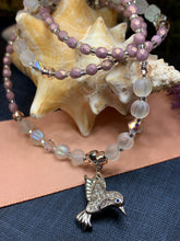 Load image into Gallery viewer, Hummingbird Necklace, Bird Jewelry, Pink Jewelry, Crystal Jewelry, Sister Gift, Girlfriend Gift, Mom Gift, Wife Gift, Bird Lover Gift