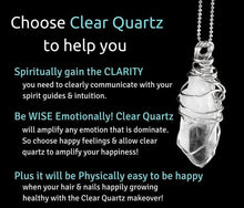 Load image into Gallery viewer, Quartz Crystal Necklace, Gemstone Jewelry, Boho Beaded Jewelry, Healing Crystal Necklace, Teacher Gift, Girlfriend Gift, Yoga Gift, Mom Gift