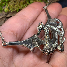 Load image into Gallery viewer, Dragon Necklace, Celtic Jewelry, Pagan Jewelry, Gothic Necklace, Wiccan Jewelry, Celtic Dragon Pendant, Pagan Jewelry, Gothic Jewerly