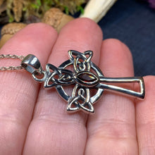 Load image into Gallery viewer, Celtic Cross Necklace, Cross Pendant, Irish Cross Necklace, Irish Jewelry, First Communion Gift, Religious Jewelry, Ireland Gift, Mom Gift