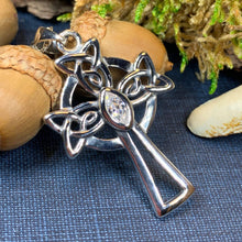 Load image into Gallery viewer, Celtic Cross Necklace, Cross Pendant, Irish Cross Necklace, Irish Jewelry, First Communion Gift, Religious Jewelry, Ireland Gift, Mom Gift