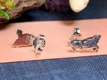 Load image into Gallery viewer, Puffin Earrings, Scotland Jewelry, Bird Stud Earrings, Seashore Bird Jewelry, Cute Earrings, Scottish Jewelry, Puffin Jewelry, Post Earrings