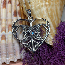 Load image into Gallery viewer, Heart Necklace, Celtic Knot Jewelry, Irish Jewelry, Celtic Jewelry, Scotland Jewelry, Bridal Jewelry, Trinity Knot Jewelry, Anniversary Gift