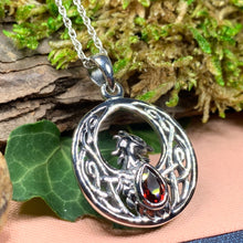 Load image into Gallery viewer, Phoenix Necklace, Celtic Jewelry, Bird Pendant, Firebird Jewelry, Silver Inspirational Gift, Pagan Jewelry, Viking Jewelry, Gothic Jewelry,
