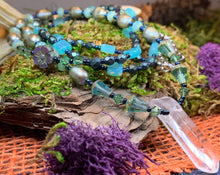 Load image into Gallery viewer, Quartz Crystal Necklace, Gemstone Jewelry, Boho Beaded Jewelry, Handmade Necklace, Pearl Jewelry, Teacher Gift, Yoga Gift, Mom Gift