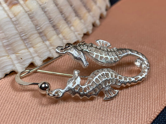 Seahorse Earrings, Sea Life Earrings, Nautical Jewelry, Mom Gift, Anniversary Gift, Beach Jewelry, Wife Gift, Dangle Earrings, Ocean Jewelry