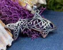 Load image into Gallery viewer, Shark Necklace, Celtic Jewelry, Celtic Shark Pendant, Irish Jewelry, Ocean Jewelry, Fish Jewelry, Celtic Knot Jewelry, Survivor Gift