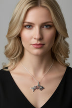 Load image into Gallery viewer, Shark Necklace, Celtic Jewelry, Celtic Shark Pendant, Irish Jewelry, Ocean Jewelry, Fish Jewelry, Celtic Knot Jewelry, Survivor Gift