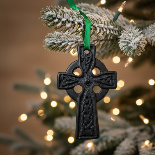 Irish Turf Celtic Cross Ornament — view 2