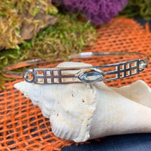 Load image into Gallery viewer, Mackintosh Bracelet, Celtic Jewelry, Scottish Bangle Bracelet, Art Deco Jewelry, Celtic Knot Bracelet, Scotland Gift, Silver Wife Gift