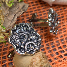 Load image into Gallery viewer, Sea Captain Cuff Links, Boat Jewelry, Sailor Cufflinks, Dad Gift, Boater Gift, Unique Cuff Links, Nautical Cuff Links, Husband Gift