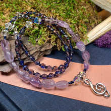 Load image into Gallery viewer, Music Note Necklace, Musician Jewelry, Crystal Jewelry, Music Jewelry, Sister Gift, Girlfriend Gift, Mom Gift, Wife Gift, Amethyst Necklace