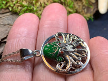 Load image into Gallery viewer, Octopus Necklace, Nautical Jewelry, Cthulhu Silver Pendant, Sea Jewelry, Science Fiction Gift, Fish Necklace, Sea Jewelry, HP Lovecraft Gift