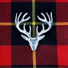 Load image into Gallery viewer, Stag Brooch, Scotland Jewelry, Stag Pin, Kilt Pin, Celtic Pin, Animal Jewelry, Scottish Brooch, Scotland Pin, Nature Jewelry, Tartan Pin
