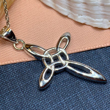 Load image into Gallery viewer, Celtic Cross Necklace, Irish Jewelry, Celtic Jewelry, First Communion Gift, Confirmation Gift, Irish Cross, Religious Jewelry, Mom Gift