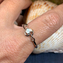 Load image into Gallery viewer, Music Note Ring, Music Jewelry, Musician Jewelry, G Clef Jewelry, Theater Gift, Anniversary Gift, Sister Gift, October Birthstone, Opal Ring