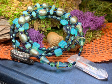 Load image into Gallery viewer, Quartz Crystal Necklace, Gemstone Jewelry, Boho Beaded Jewelry, Handmade Necklace, Pearl Jewelry, Teacher Gift, Yoga Gift, Mom Gift