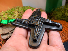 Load image into Gallery viewer, Irish Cross Ornament, St. Brigid's Cross Gift, Turf Hanging Ornament, Christmas Tree Ornament, Ireland Gift, Irish Gift, St. Brigit Cross