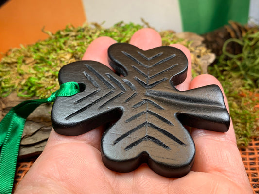Shamrock Ornament, Turf Hanging Ornament, Christmas Tree Ornament, Ireland Gift, Irish Turf Gift, Housewarming Gift, New Home Gift
