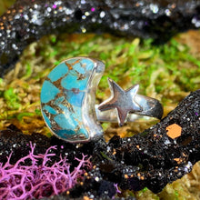 Load image into Gallery viewer, Crescent Moon Ring, Celtic Jewelry, Celestial Jewelry, Goddess Jewelry, Moon Ring, Wiccan Jewelry, Anniversary Gift, Boho Statement Ring