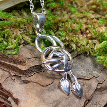 Load image into Gallery viewer, Mackintosh Rose Necklace, Scotland Jewelry, Celtic Jewelry, Rose Jewelry, Art Deco Pendant, Anniversary Gift, Scottish Necklace, Wife Gift