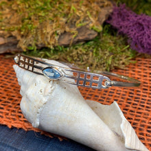 Load image into Gallery viewer, Mackintosh Bracelet, Celtic Jewelry, Scottish Bangle Bracelet, Art Deco Jewelry, Celtic Knot Bracelet, Scotland Gift, Silver Wife Gift