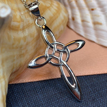 Load image into Gallery viewer, Celtic Cross Necklace, Irish Jewelry, Celtic Jewelry, First Communion Gift, Confirmation Gift, Irish Cross, Religious Jewelry, Mom Gift