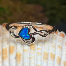 Load image into Gallery viewer, Music Note Ring, Music Jewelry, Musician Jewelry, G Clef Jewelry, Theater Gift, Anniversary Gift, Sister Gift, October Birthstone, Opal Ring
