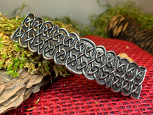 Load image into Gallery viewer, Celtic Knot Hair Clip, Celtic Barrette, Irish Jewelry, Pagan Jewelry, Friendship Gift, Wiccan Jewelry, Norse Jewelry, Animal Barrette