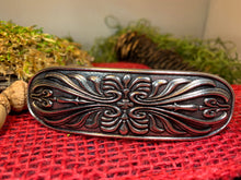Load image into Gallery viewer, Celtic Knot Hair Clip, Celtic Barrette, Irish Jewelry, Pagan Jewelry, Friendship Gift, Wiccan Jewelry, Norse Jewelry, Animal Barrette