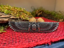 Load image into Gallery viewer, Scarab Hair Clip, Celtic Barrette, Irish Jewelry, Pagan Jewelry, Friendship Gift, Wiccan Jewelry, Norse Jewelry, Animal Barrette
