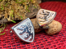 Load image into Gallery viewer, Scottish Lion Cuff Links, Scotland Jewelry, Celtic Jewelry, Lion Jewelry, Bagpiper Gift, Groom Gift, Boyfriend Gift, Husband Gift