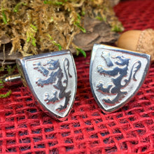 Load image into Gallery viewer, Scottish Lion Cuff Links, Scotland Jewelry, Celtic Jewelry, Lion Jewelry, Bagpiper Gift, Groom Gift, Boyfriend Gift, Husband Gift