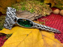 Load image into Gallery viewer, Dragon Kilt Pin, Scottish Jewelry, Celtic Kilt Pin, Tartan Pin, Cape Pin, Bagpiper Gift, Scotland Pin, Celtic Shawl Pin, Viking Jewelry